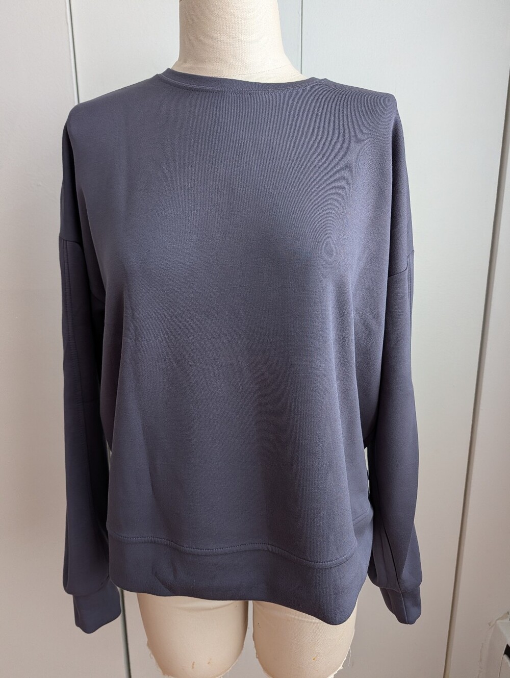 Women's Crewneck Sweater - Steel Blue